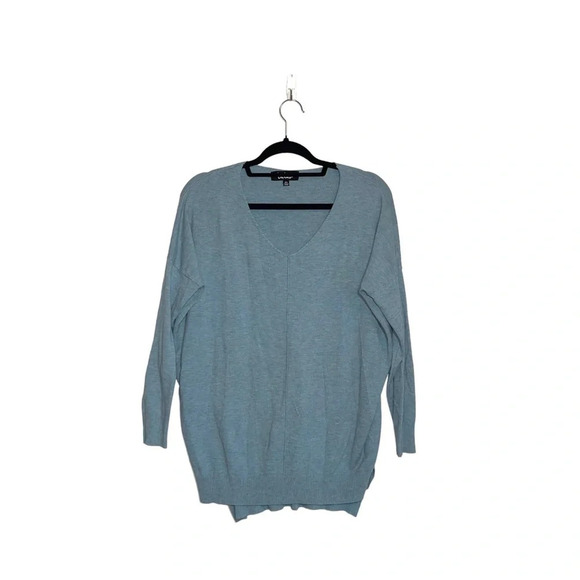 Lulus Light Blue Sweater Dolman Sleeve V-neck Oversized Pullover Xsmall Women’s - Picture 12 of 12